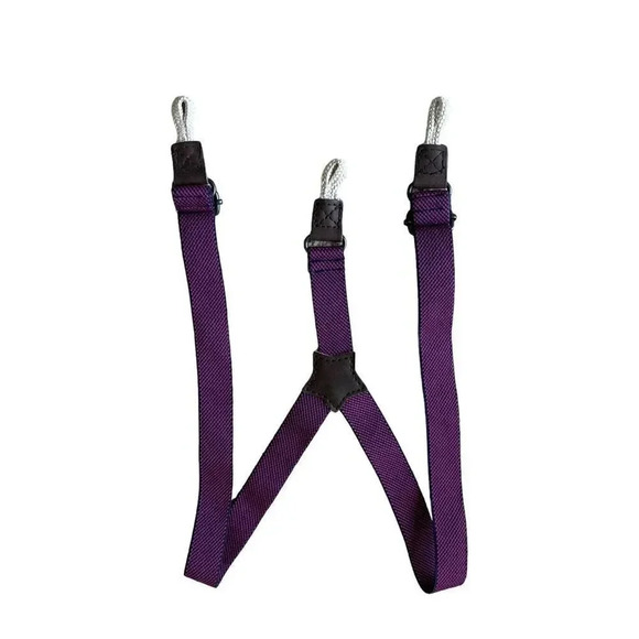 Boys  Purple Solid Fabric Suspenders Braces Y-Back Sz 5T #1617 - Picture 4 of 8